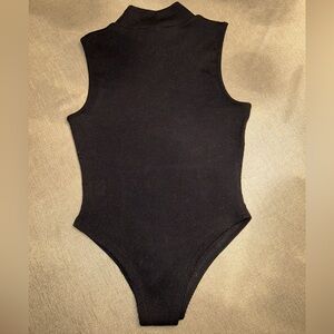 Akira High Neck Corset Black Bodysuit • Small